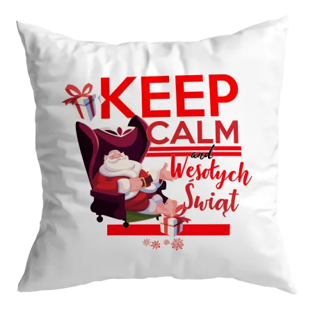 Poduszka BOŻE NARODZENIE Keep Calm and Wesołych Świąt